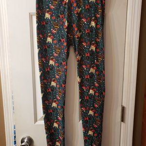 Christmas leggings with dogs